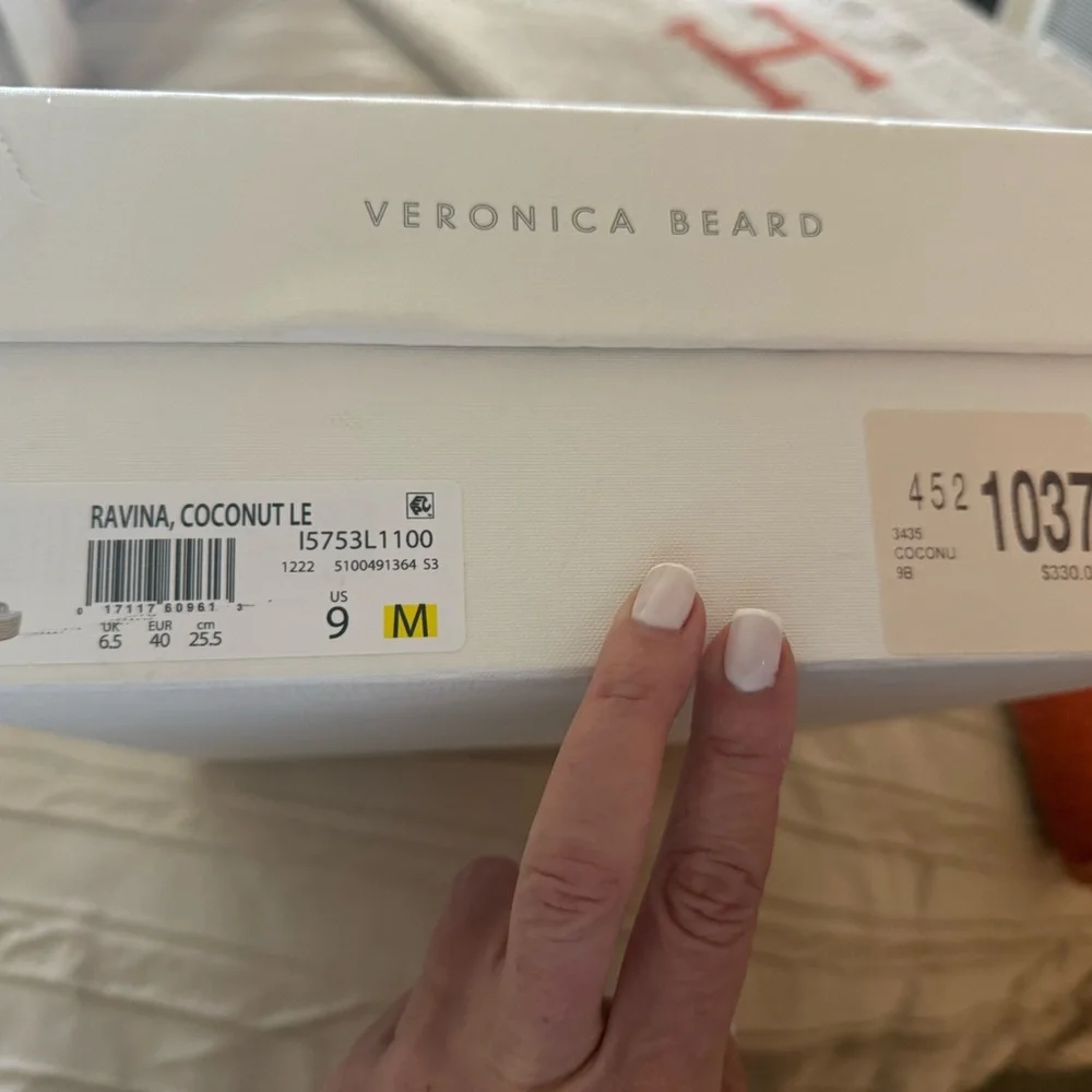 Veronica Beard White Leather Espadrille Wedge Sandals